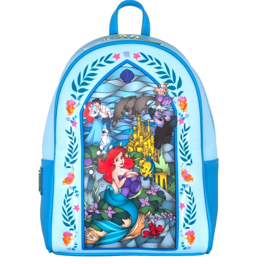 Loungefly Disney Little Mermaid Stained Ariel Glass Backpack - NWT
